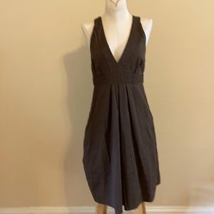 Brown linen theory dress